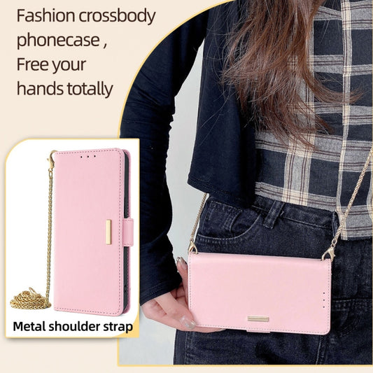 For Xiaomi Redmi K70 5G / K70 Pro 5G Crossbody Chain Leather Phone Case(Pink) - Xiaomi Cases by buy2fix | Online Shopping UK | buy2fix