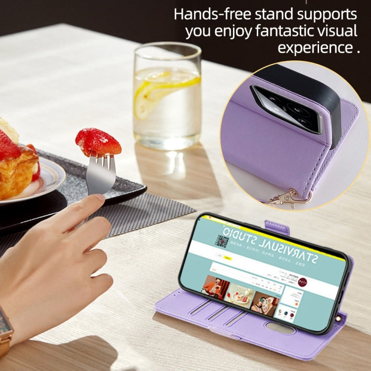 For Xiaomi Redmi K70 5G / K70 Pro 5G Crossbody Chain Leather Phone Case(Purple) - Xiaomi Cases by buy2fix | Online Shopping UK | buy2fix
