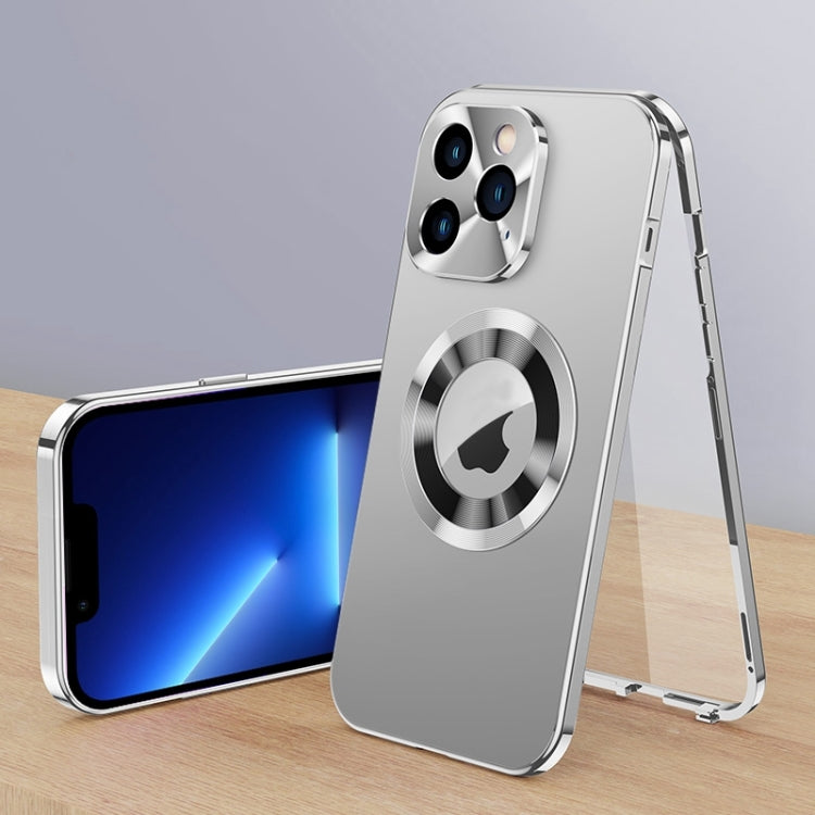 For iPhone 13 Pro Magnetic HD Tempered Glass Phone Case(Silver) - iPhone 13 Pro Cases by buy2fix | Online Shopping UK | buy2fix