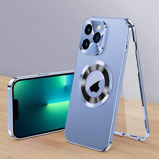For iPhone 13 Pro Max Magnetic HD Tempered Glass Phone Case(Sierra Blue) - iPhone 13 Pro Max Cases by buy2fix | Online Shopping UK | buy2fix