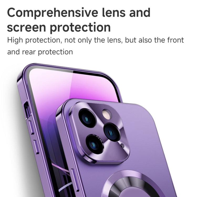 For iPhone 14 Pro Magnetic HD Tempered Glass Phone Case(Gold) - iPhone 14 Pro Cases by buy2fix | Online Shopping UK | buy2fix
