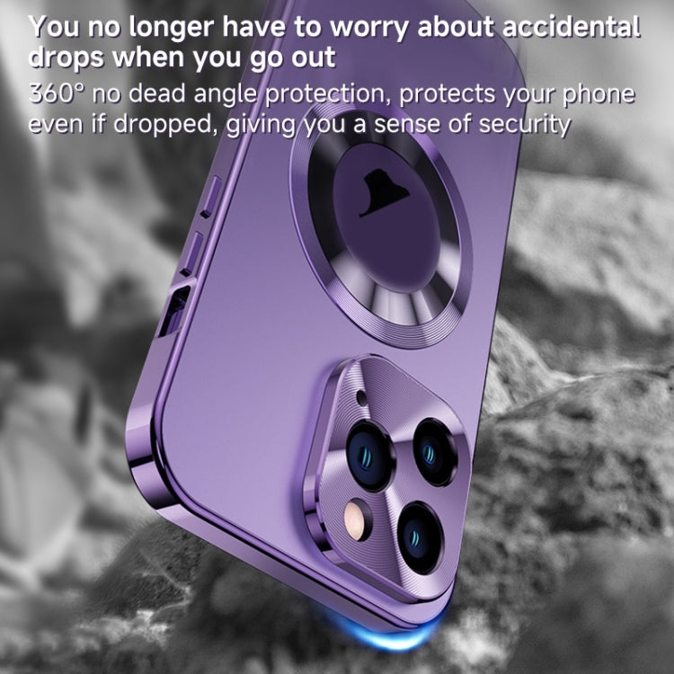For iPhone 14 Pro Magnetic HD Tempered Glass Phone Case(Gold) - iPhone 14 Pro Cases by buy2fix | Online Shopping UK | buy2fix