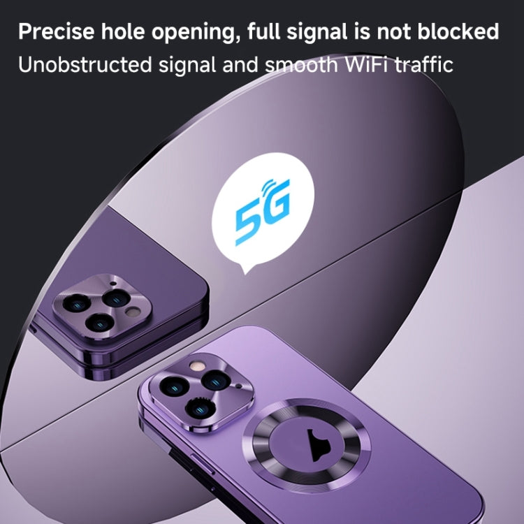 For iPhone 14 Pro Magnetic HD Tempered Glass Phone Case(Gold) - iPhone 14 Pro Cases by buy2fix | Online Shopping UK | buy2fix