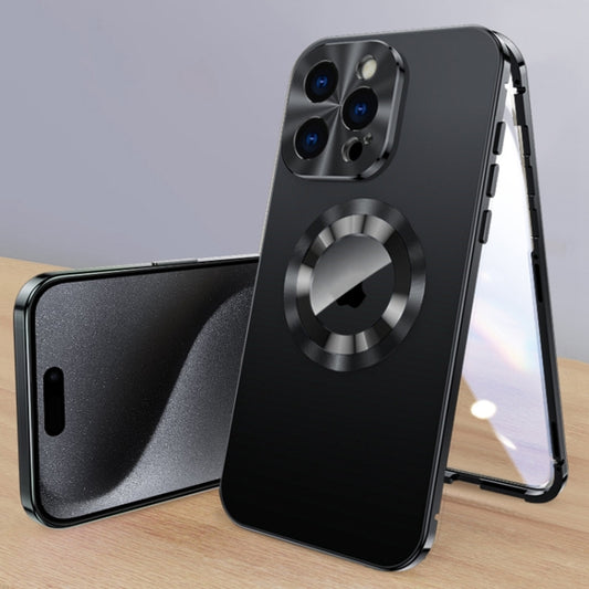 For iPhone 15 Pro Magnetic HD Tempered Glass Phone Case(Black) - iPhone 15 Pro Cases by buy2fix | Online Shopping UK | buy2fix