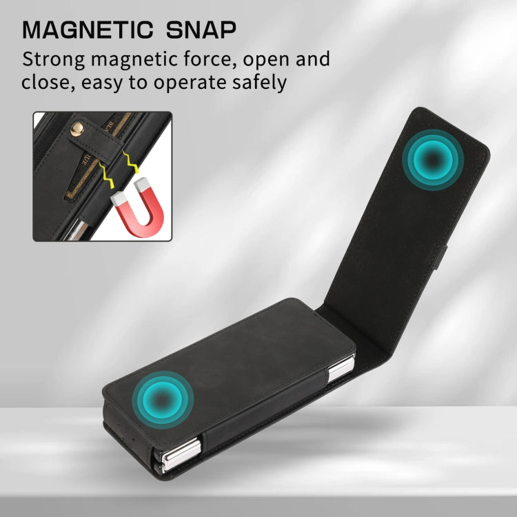 For Samsung Galaxy Z Fold4 5G PC Foldable Shockproof Leather Phone Case with Stylus(Black) - Galaxy Z Fold4 5G Cases by buy2fix | Online Shopping UK | buy2fix