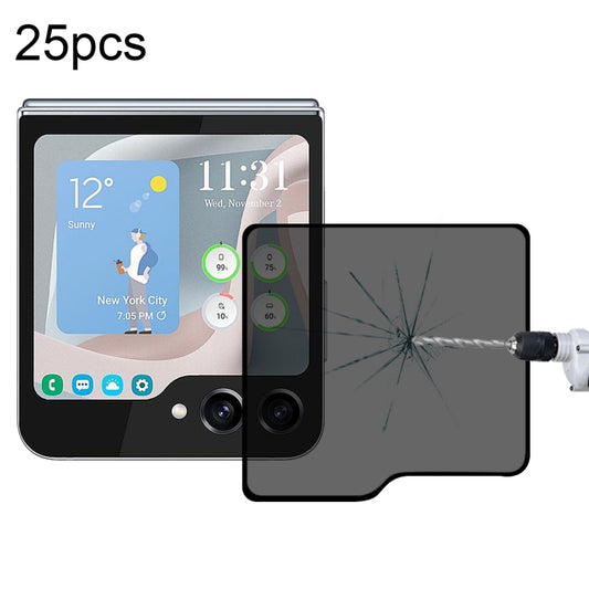 For Samsung Galaxy Z Flip6 25pcs External Small Screen Privacy Full Glue Full Cover Screen Protector - Galaxy Tempered Glass by buy2fix | Online Shopping UK | buy2fix