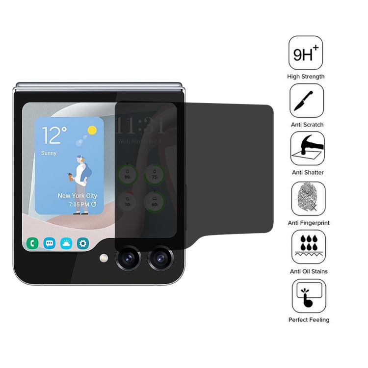 For Samsung Galaxy Z Flip6 External Small Screen High Transparency Privacy Full Cover Screen Protector - Galaxy Tempered Glass by buy2fix | Online Shopping UK | buy2fix
