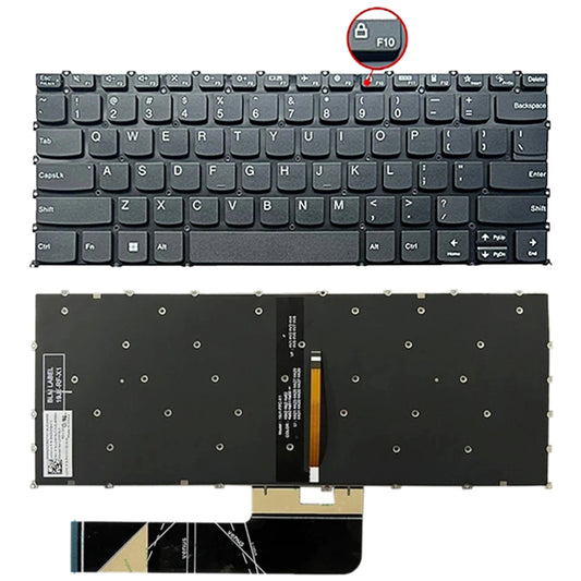 For Lenovo IdeaPad 5 / Yoga Slim 7 Pro  US Version Laptop Backlight Keyboard, F10 Key with Lock Icon(Black) - Lenovo Spare Parts by buy2fix | Online Shopping UK | buy2fix