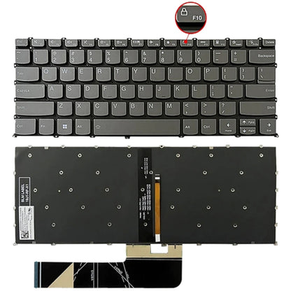 For Lenovo IdeaPad 5 / Yoga Slim 7 Pro US Version Laptop Backlight Keyboard, F10 Key with Lock Icon(Grey) by buy2fix