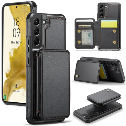 For Samsung Galaxy S22 5G JEEHOOD J05 Business Magnetic Style RFID Leather Phone Case(Black) - Galaxy S22 5G Cases by JEEHOOD | Online Shopping UK | buy2fix