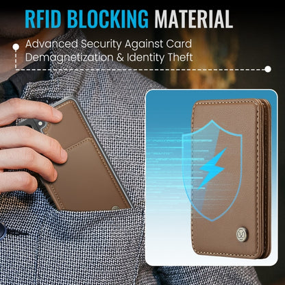 For Samsung Galaxy S22 5G JEEHOOD J05 Business Magnetic Style RFID Leather Phone Case(Brown) - Galaxy S22 5G Cases by JEEHOOD | Online Shopping UK | buy2fix