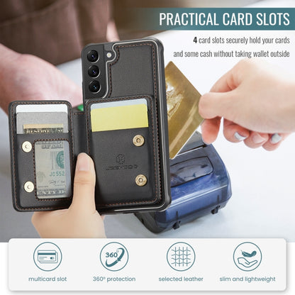 For Samsung Galaxy S22+ 5G JEEHOOD J05 Business Magnetic Style RFID Leather Phone Case(Black) - Galaxy S22+ 5G Cases by JEEHOOD | Online Shopping UK | buy2fix