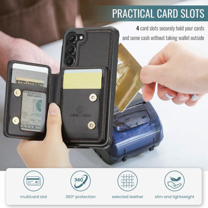 For Samsung Galaxy S23+ 5G JEEHOOD J05 Business Magnetic Style RFID Leather Phone Case(Black) - Galaxy S23+ 5G Cases by JEEHOOD | Online Shopping UK | buy2fix