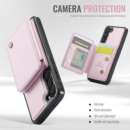 For Samsung Galaxy S23+ 5G JEEHOOD J05 Business Magnetic Style RFID Leather Phone Case(Pink) - Galaxy S23+ 5G Cases by JEEHOOD | Online Shopping UK | buy2fix
