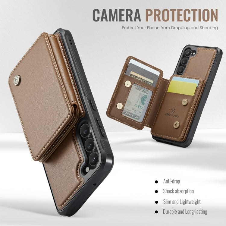 For Samsung Galaxy S23+ 5G JEEHOOD J05 Business Magnetic Style RFID Leather Phone Case(Brown) - Galaxy S23+ 5G Cases by JEEHOOD | Online Shopping UK | buy2fix