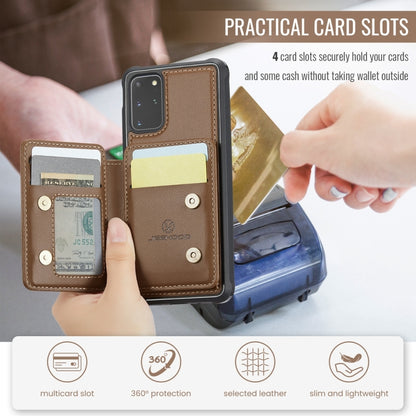 For Samsung Galaxy S20+ 5G JEEHOOD J05 Business Magnetic Style RFID Leather Phone Case(Brown) - Galaxy Phone Cases by JEEHOOD | Online Shopping UK | buy2fix
