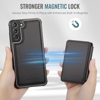 For Samsung Galaxy S21 5G JEEHOOD J05 Business Magnetic Style RFID Leather Phone Case(Black) - Galaxy S21 5G Cases by JEEHOOD | Online Shopping UK | buy2fix