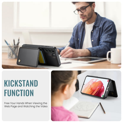 For Samsung Galaxy S21 5G JEEHOOD J05 Business Magnetic Style RFID Leather Phone Case(Black) - Galaxy S21 5G Cases by JEEHOOD | Online Shopping UK | buy2fix