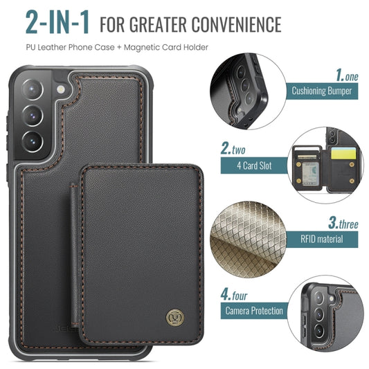 For Samsung Galaxy S21+ 5G JEEHOOD J05 Business Magnetic Style RFID Leather Phone Case(Black) - Galaxy S21+ 5G Cases by JEEHOOD | Online Shopping UK | buy2fix