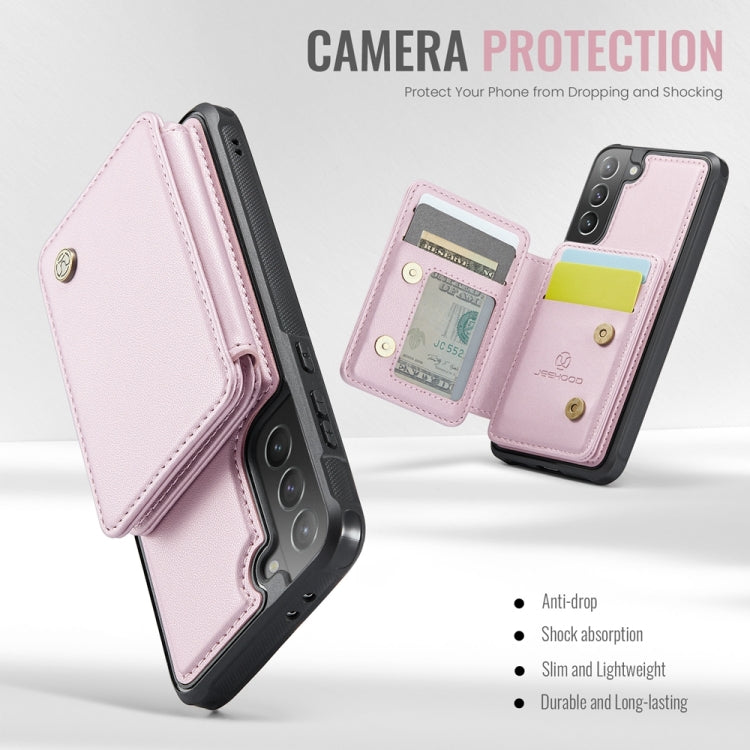 For Samsung Galaxy S21+ 5G JEEHOOD J05 Business Magnetic Style RFID Leather Phone Case(Pink) - Galaxy S21+ 5G Cases by JEEHOOD | Online Shopping UK | buy2fix