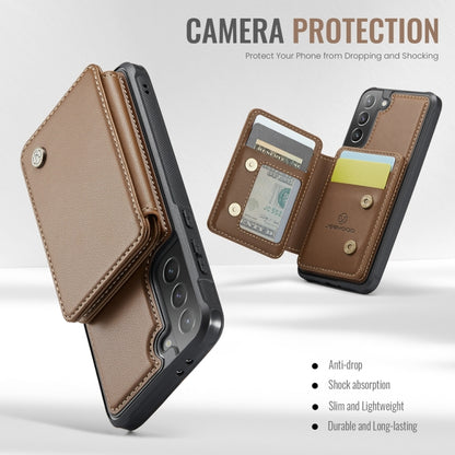 For Samsung Galaxy S21+ 5G JEEHOOD J05 Business Magnetic Style RFID Leather Phone Case(Brown) - Galaxy S21+ 5G Cases by JEEHOOD | Online Shopping UK | buy2fix