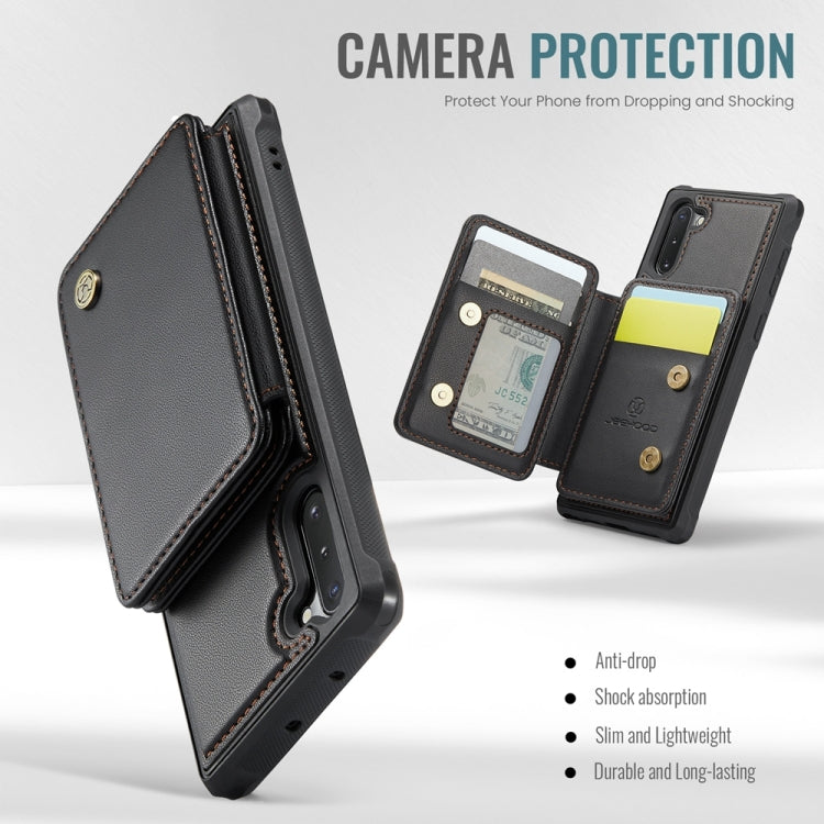 For Samsung Galaxy Note10 5G JEEHOOD J05 Business Magnetic Style RFID Leather Phone Case(Black) - Galaxy Phone Cases by JEEHOOD | Online Shopping UK | buy2fix