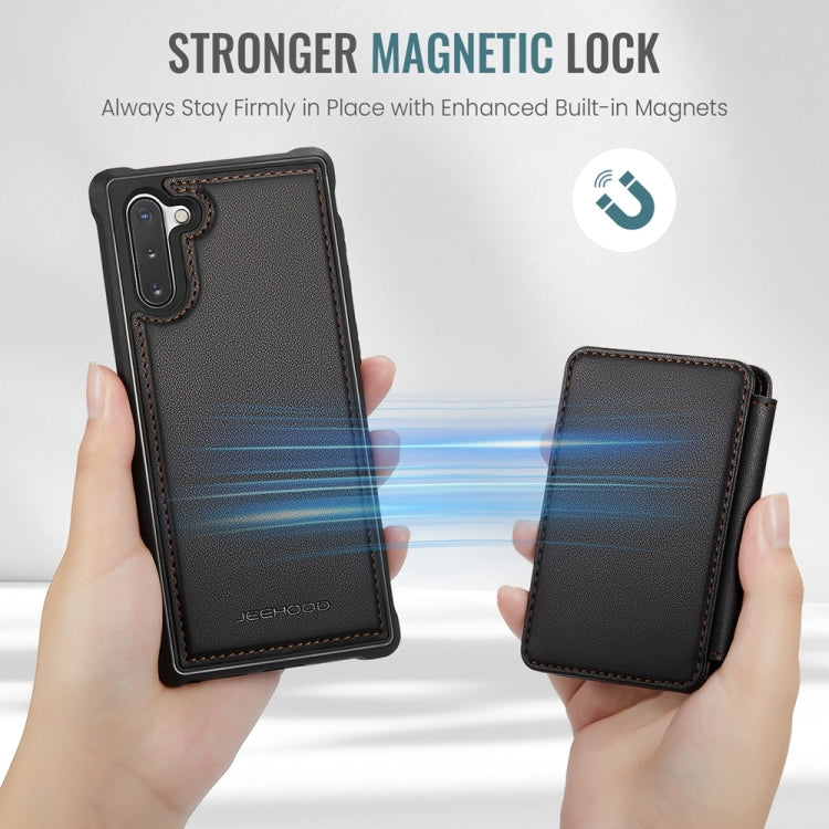 For Samsung Galaxy Note10 5G JEEHOOD J05 Business Magnetic Style RFID Leather Phone Case(Black) - Galaxy Phone Cases by JEEHOOD | Online Shopping UK | buy2fix