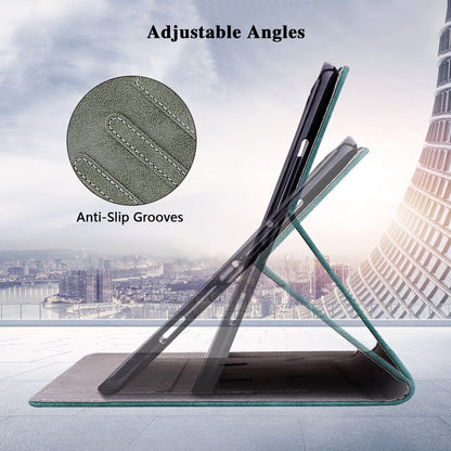 For iPad Air 13 2025 / 2024 Embossed Tiger Pattern Leather Tablet Case(Dark Green) - iPad Air 13 2025 / 2024 Cases by buy2fix | Online Shopping UK | buy2fix