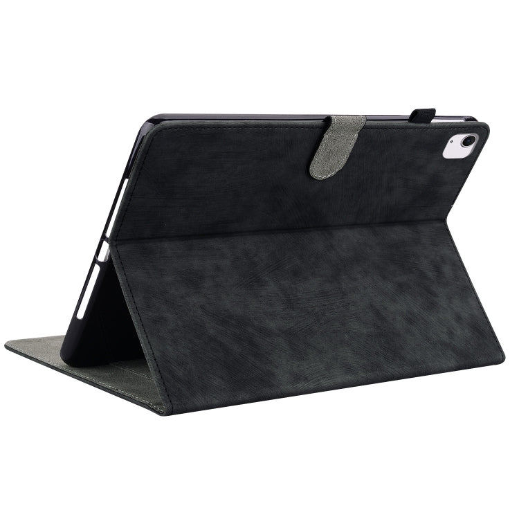 For iPad Air 11 2025 / 2024 Embossed Tiger Pattern Leather Tablet Case(Black) - iPad Air 11 2025 / 2024 Cases by buy2fix | Online Shopping UK | buy2fix