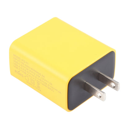KO-71 120W Dual PD Type-C + Dual QC3.0 USB Multi Ports Charger, Plug:US Plug(Yellow) by buy2fix