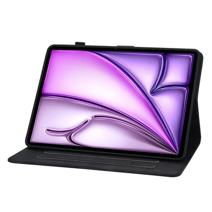 For iPad Air 13 2025 / 2024 Lily Embossed Leather Smart Tablet Case(Black) - iPad Air 13 2025 / 2024 Cases by buy2fix | Online Shopping UK | buy2fix