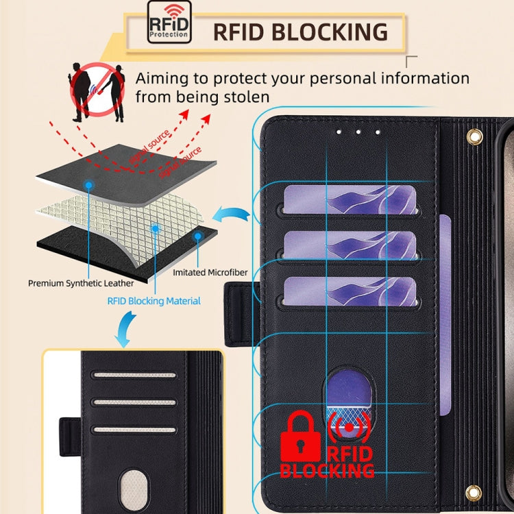 For Motorola Moto G Play 4G 2024 Crossbody Chain Leather Phone Case(Black) by buy2fix