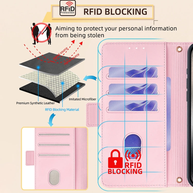 For Motorola Moto G Play 4G 2024 Crossbody Chain Leather Phone Case(Pink) by buy2fix