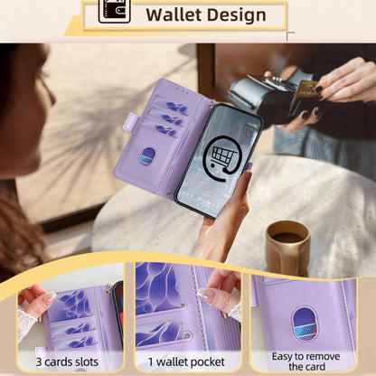 For Motorola Moto G Play 4G 2024 Crossbody Chain Leather Phone Case(Purple) by buy2fix