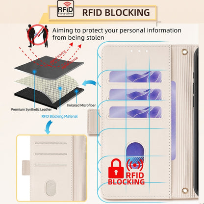 For Motorola Moto G Play 4G 2024 Crossbody Chain Leather Phone Case(White) by buy2fix