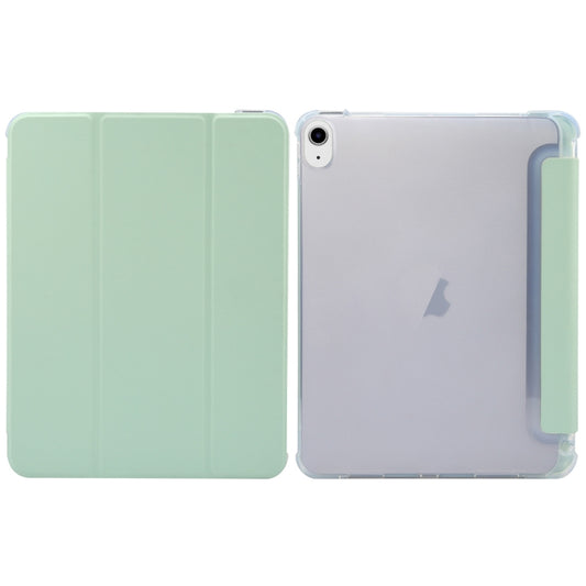 For iPad Air 11 2025 / 2024 3-folding Electric Pressed Skin Texture Leather Tablet Case(Green) - More iPad Cases by buy2fix | Online Shopping UK | buy2fix