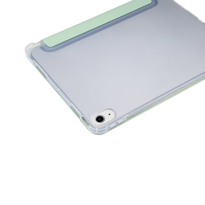 For iPad Air 11 2025 / 2024 3-folding Electric Pressed Skin Texture Leather Tablet Case(Green) - More iPad Cases by buy2fix | Online Shopping UK | buy2fix