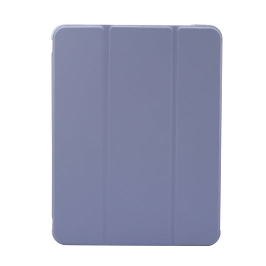 For iPad Air 11 2025 / 2024 3-folding Electric Pressed Skin Texture Leather Tablet Case(Lavender) - More iPad Cases by buy2fix | Online Shopping UK | buy2fix