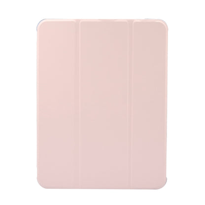 For iPad Air 11 2025 / 2024 3-folding Electric Pressed Skin Texture Leather Tablet Case(Light Pink) - More iPad Cases by buy2fix | Online Shopping UK | buy2fix