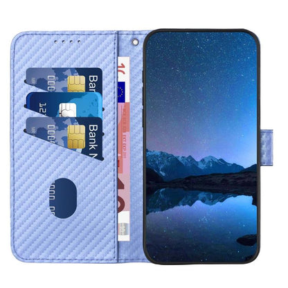 For Google Pixel 10 Pro XL YX0070 Carbon Fiber Buckle Leather Phone Case with Lanyard(Light Purple) - Google Cases by buy2fix | Online Shopping UK | buy2fix