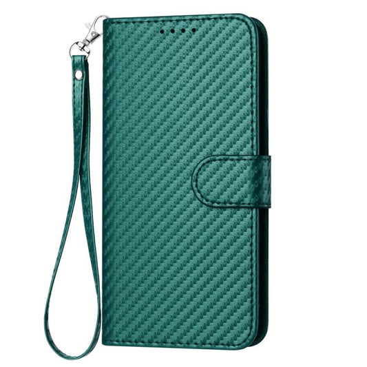 For Google Pixel 10 Pro XL YX0070 Carbon Fiber Buckle Leather Phone Case with Lanyard(Dark Green) - Google Cases by buy2fix | Online Shopping UK | buy2fix