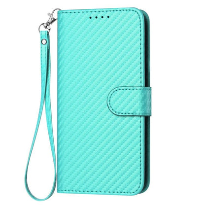 For Google Pixel 10 / Pixel 10 Pro YX0070 Carbon Fiber Buckle Leather Phone Case with Lanyard(Light Blue) - Google Cases by buy2fix | Online Shopping UK | buy2fix