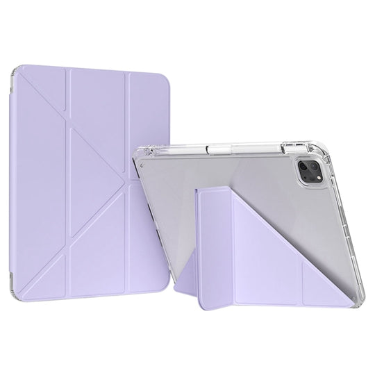 For iPad Pro 11 2025 / 2024 GEBEI Deformation Leather Tablet Case(Purple)