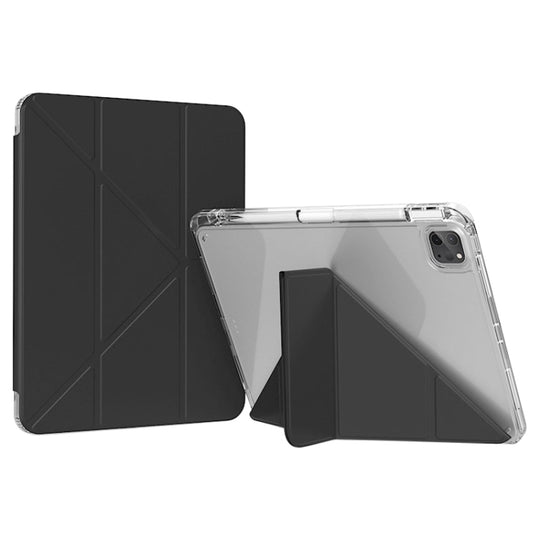 For iPad Pro 11 2025 / 2024 GEBEI Deformation Leather Tablet Case(Black)