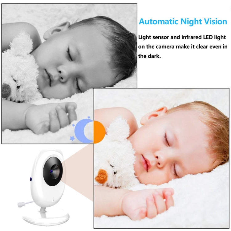 SP990 2.4 inch LCD Screen Baby Monitor Care Camera(EU Plug) by buy2fix