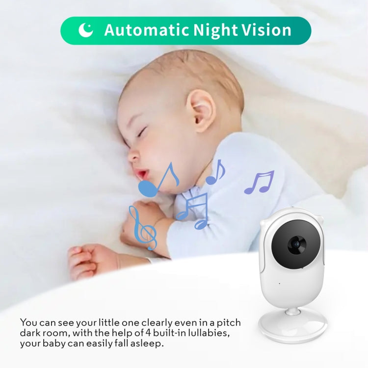 SM25 2.4 inch LCD Screen Baby Monitor Care Camera(EU Plug) by buy2fix
