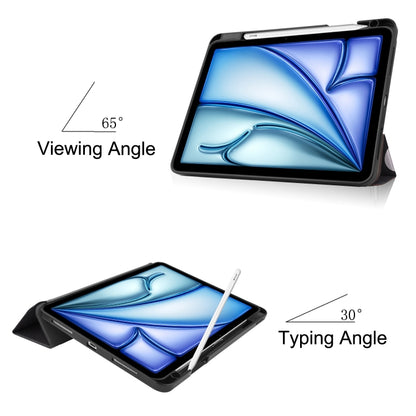 For iPad Air 11 2024 / 2025 Custer Painted 3-Fold Holder Smart Leather Tablet Case(Big Eye ME) - iPad Air 11 2025 / 2024 Cases by buy2fix | Online Shopping UK | buy2fix