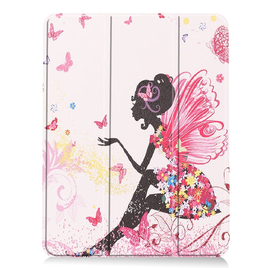 For iPad Air 11 2024 / 2025 Custer Painted 3-Fold Holder Smart Leather Tablet Case(Elf Girl) - iPad Air 11 2025 / 2024 Cases by buy2fix | Online Shopping UK | buy2fix