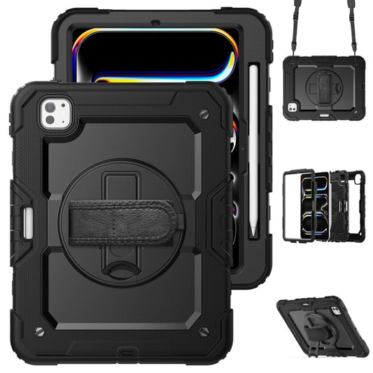For iPad Pro 11 2024 Silicone Hybrid PC Tablet Protective Case(Black) - iPad Pro 11 2024 Cases by buy2fix | Online Shopping UK | buy2fix