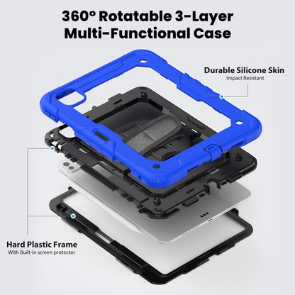 For iPad Pro 11 2024 Silicone Hybrid PC Tablet Protective Case(Black+Dark Blue) - iPad Pro 11 2024 Cases by buy2fix | Online Shopping UK | buy2fix